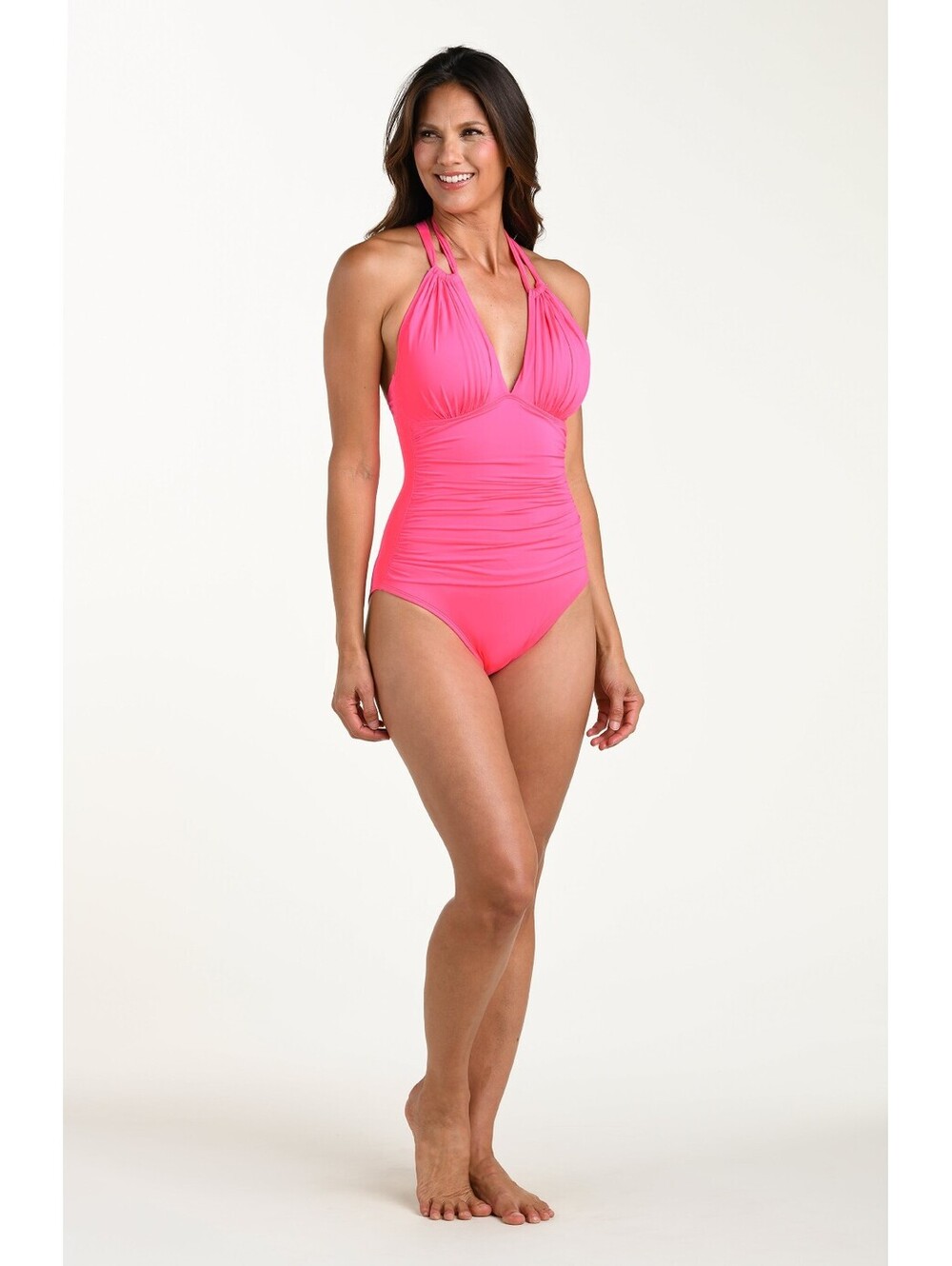 La Blanca Island Goddess High Neck Keyhole One Piece Swimsuit Women’s Size 6